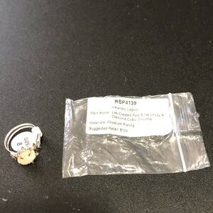 Icelandic Lagoon Pale Rose Druzy Cubic Zirconium Ring.  Size 8